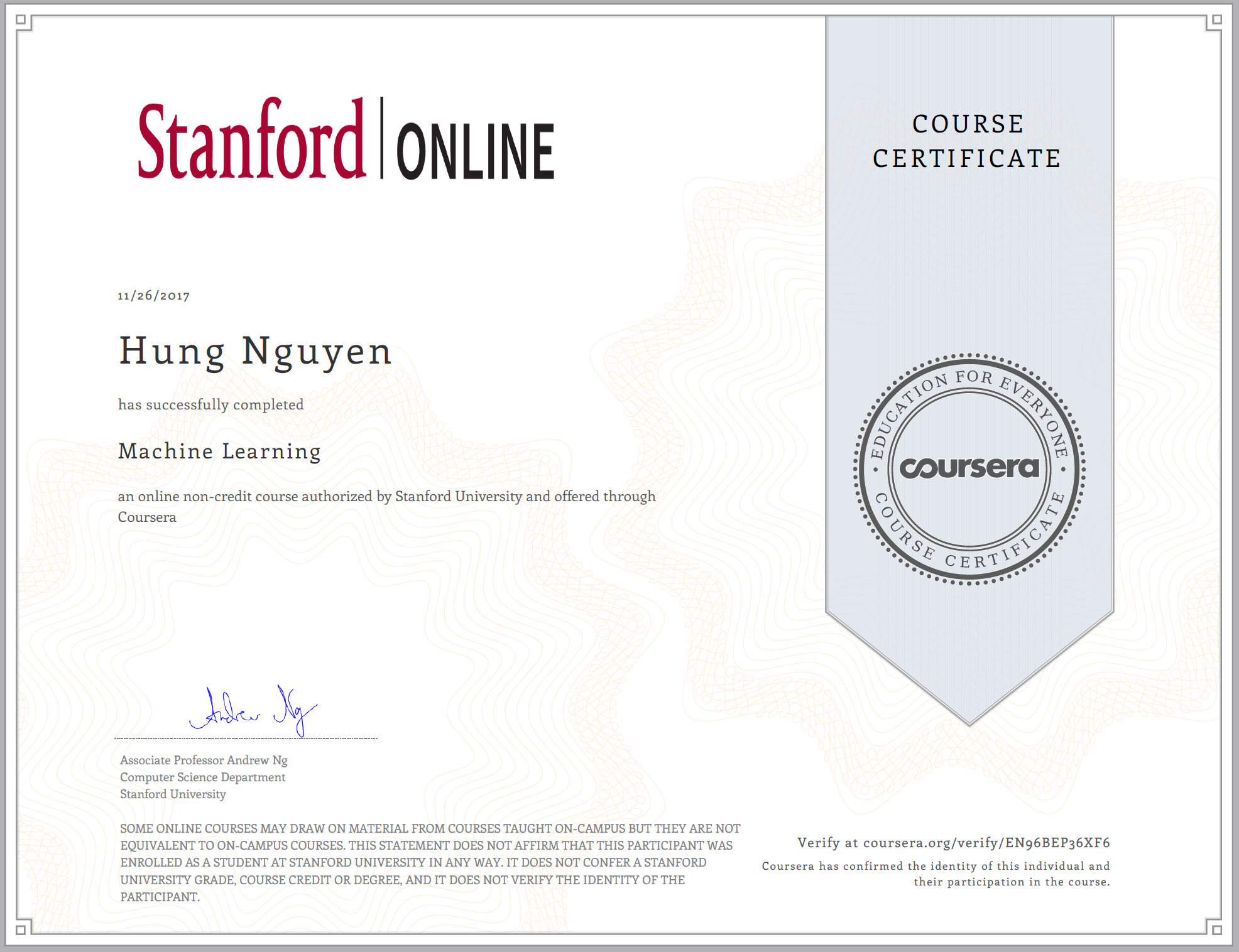 ML Certificate